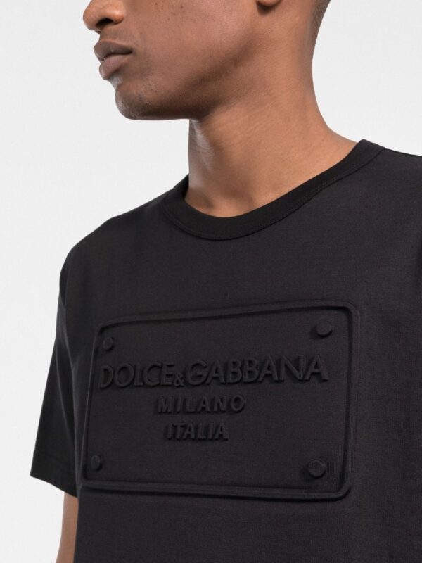Dolce & Gabbana  raised logo round-neck T-shirt - Image 4