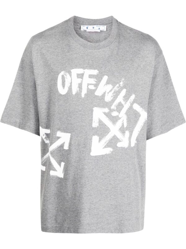 Off-white logo-print detail T-shirt