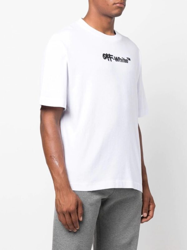 Off-white embroidered logo cotton T-shirt - Image 3