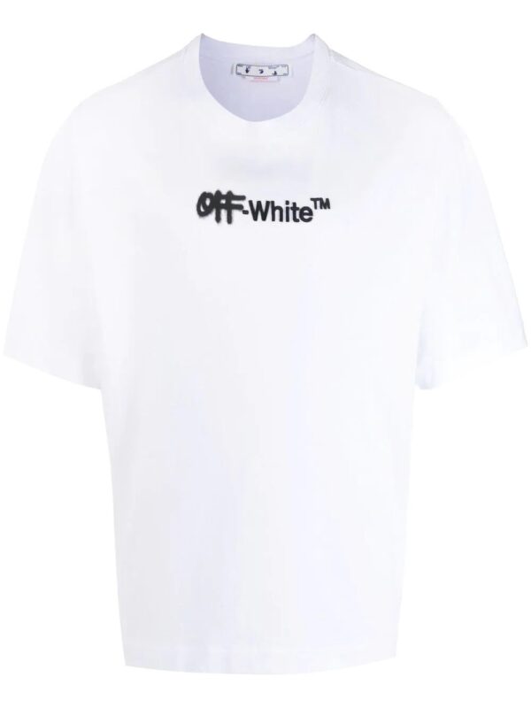 Off-white embroidered logo cotton T-shirt
