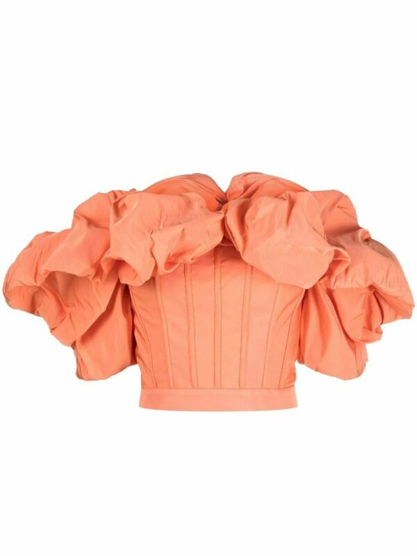 Alexander McQueen  ruched-detail off-shoulder corset