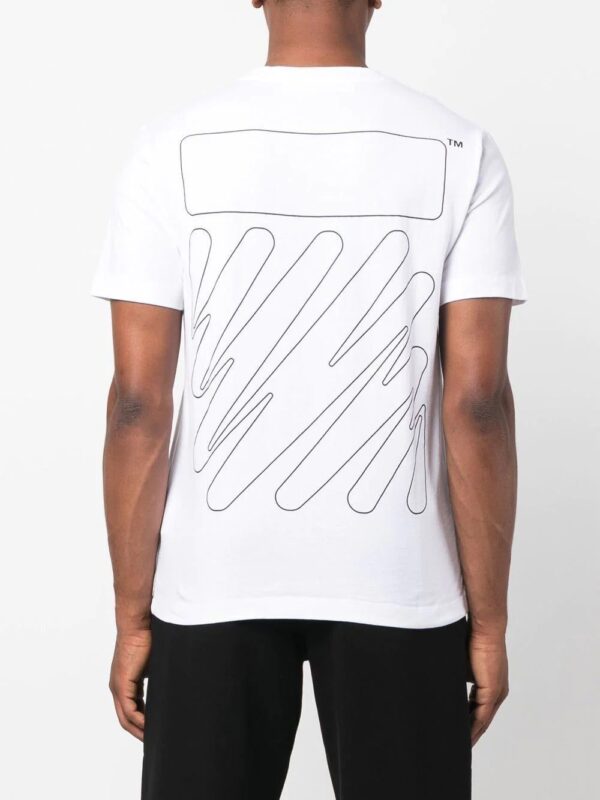 Off-White  Wave Diag-Stripe cotton T-shirt - Image 4