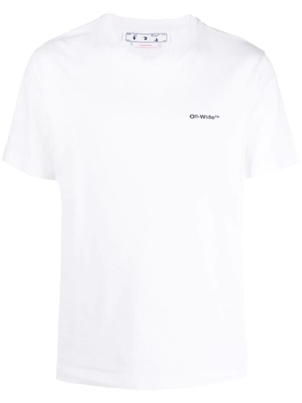 Off-White  Wave Diag-Stripe cotton T-shirt