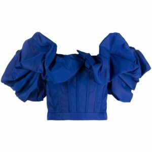 Alexander McQueen off-shoulder corset-style top