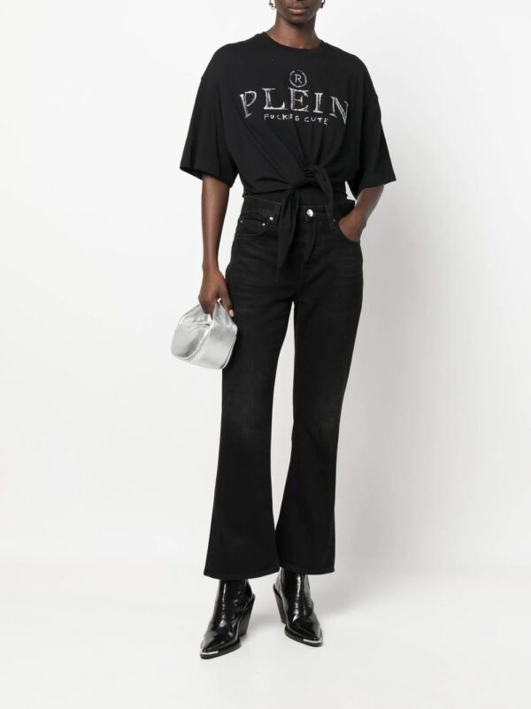 Philipp Plein  embellished-logo cropped T-shirt - Image 2