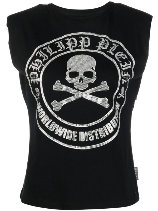 Philipp Plein  embellished-logo sleeveless T-shirt