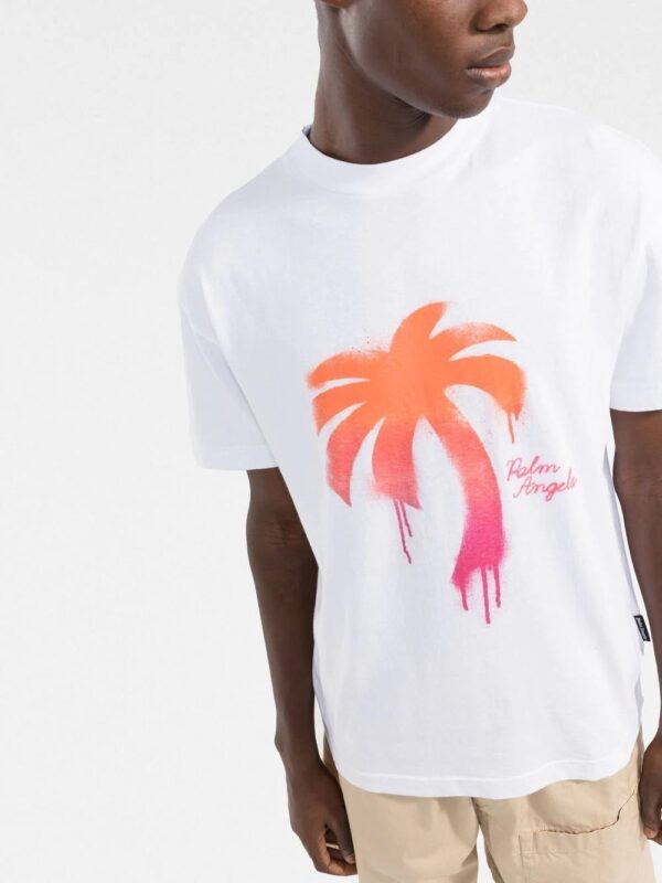 Palm Angels  Palm Tree-print cotton T-shirt - Image 3