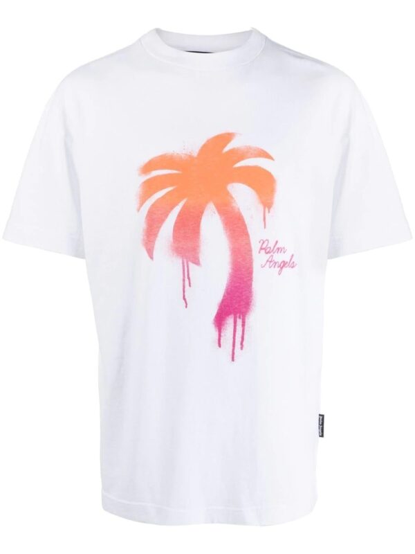 Palm Angels  Palm Tree-print cotton T-shirt