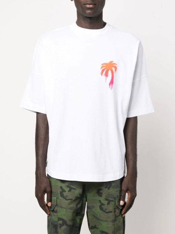 Palm Angels  spray-effect logo-print T-shirt - Image 3