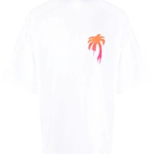 Palm Angels spray-effect logo-print T-shirt