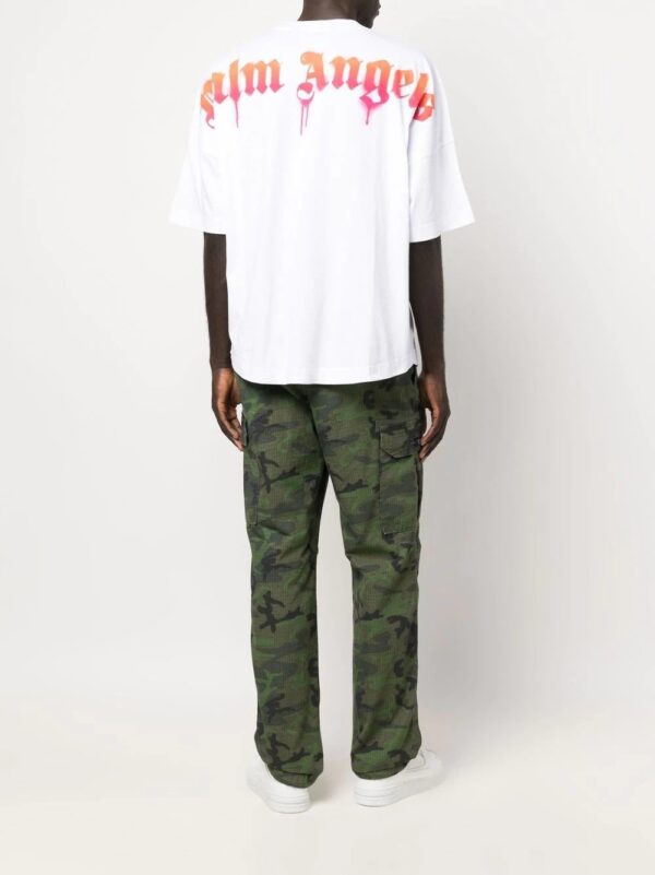 Palm Angels  spray-effect logo-print T-shirt - Image 2