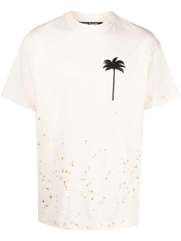 Palm Angels  splatter-effect logo-print T-shirt