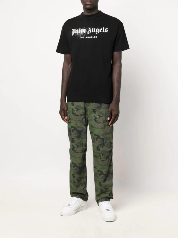 Palm Angels  rhinestone-embellished logo T-shirt - Image 2