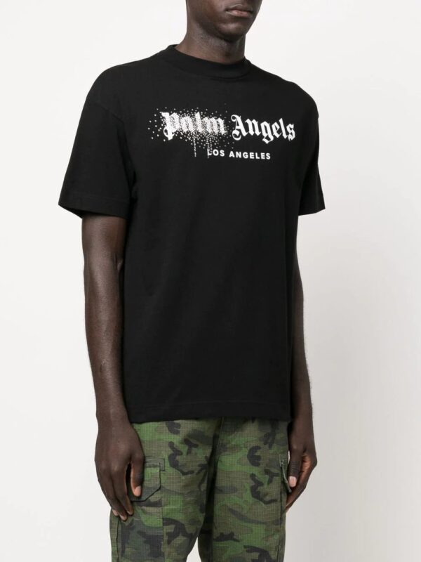 Palm Angels  rhinestone-embellished logo T-shirt - Image 3