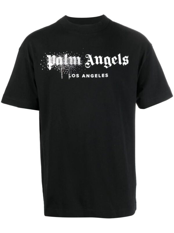 Palm Angels  rhinestone-embellished logo T-shirt