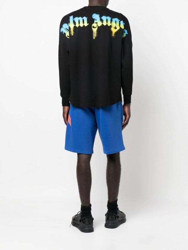 Palm Angels graffiti logo-print long-sleeved T-shirt - Image 2