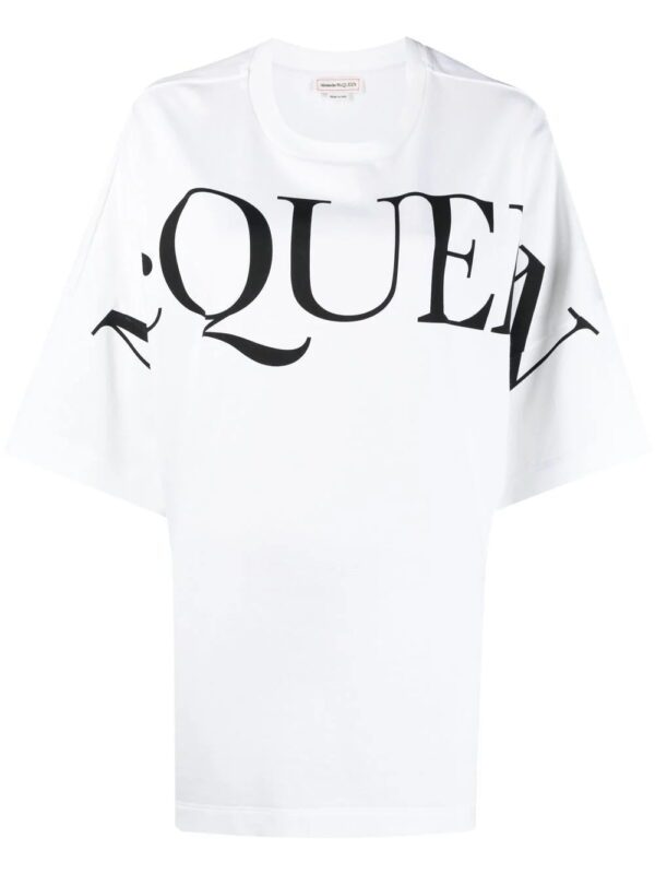 Alexander McQueen  logo-print oversized cotton T-shirt