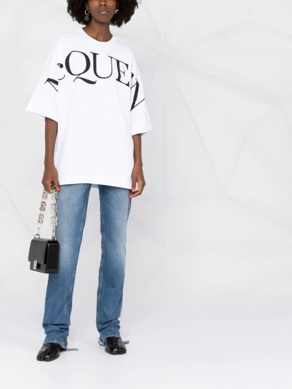Alexander McQueen  logo-print oversized cotton T-shirt - Image 2