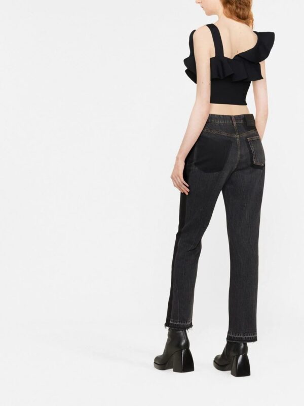 Alexander McQueen  gathered-neckline cropped top - Image 4