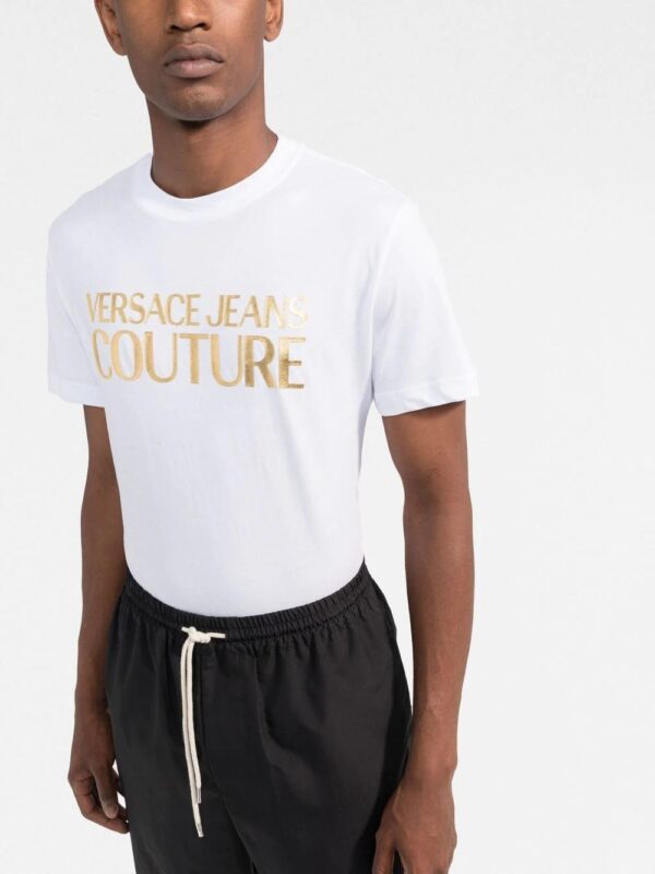 Versace metallic logo-print T-shirt - Image 3