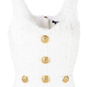 Balmain textured tweed sleeveless top