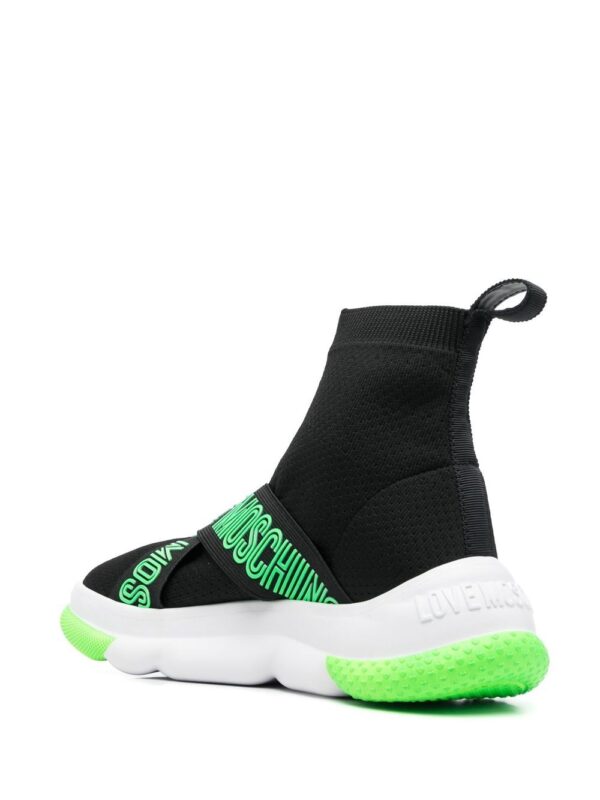 Love Moschino logo-strap high-top sneakers - Image 3