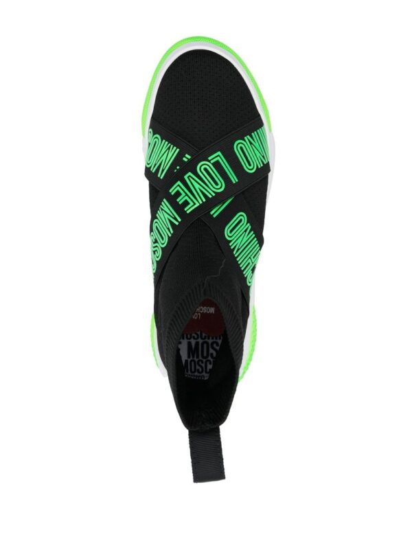 Love Moschino logo-strap high-top sneakers - Image 4