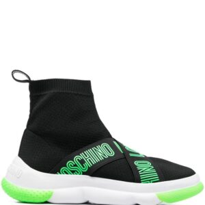 Love Moschino logo-strap high-top sneakers