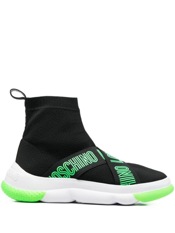 Love Moschino logo-strap high-top sneakers
