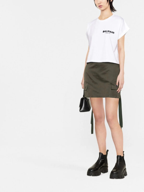Balmain  sequin logo round neck T-shirt - Image 2