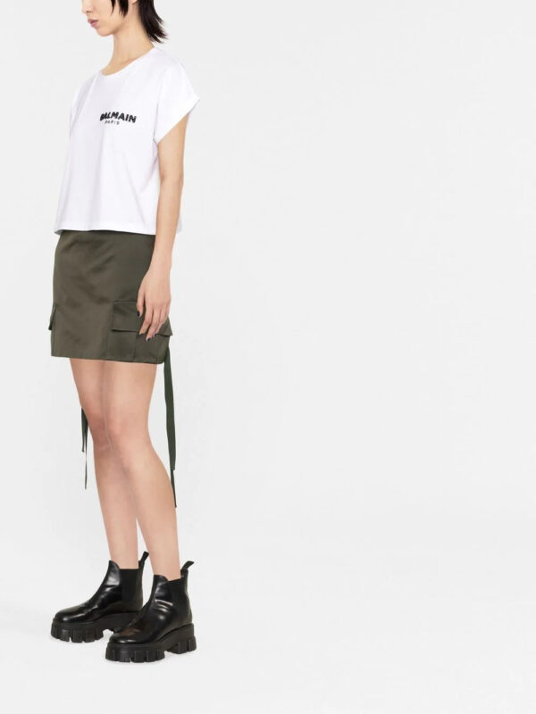 Balmain  sequin logo round neck T-shirt - Image 3