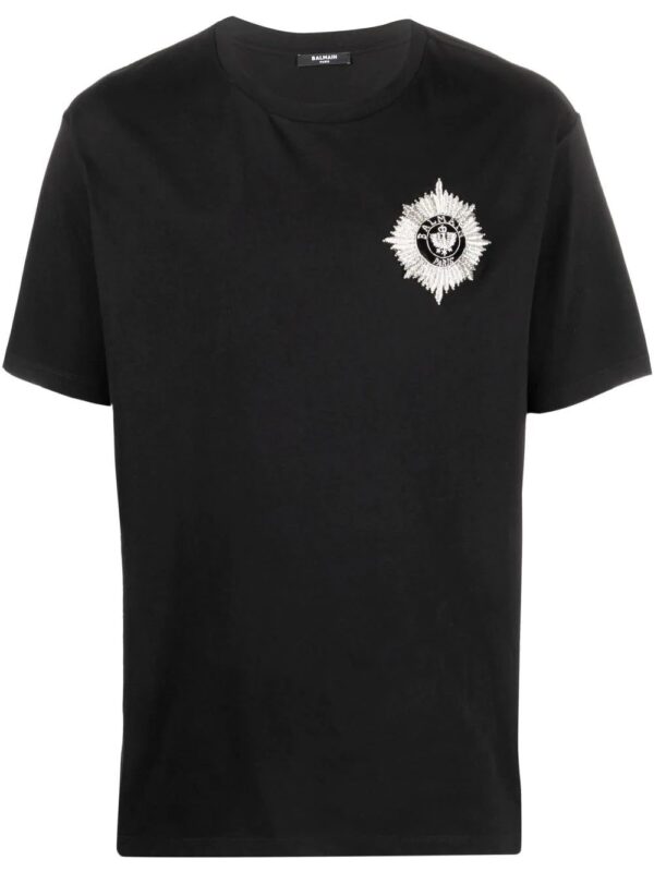 Balmain  logo-appliqué cotton T-shirt