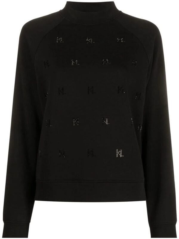 Karl Lagerfeld  monogram rhinestone sweatshirt