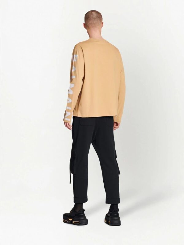 Balmain  logo-print sleeve T-shirt - Image 4