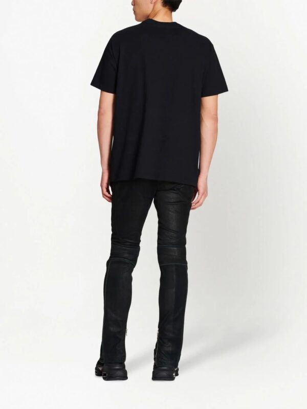 Balmain  logo-appliqué mesh T-shirt - Image 4
