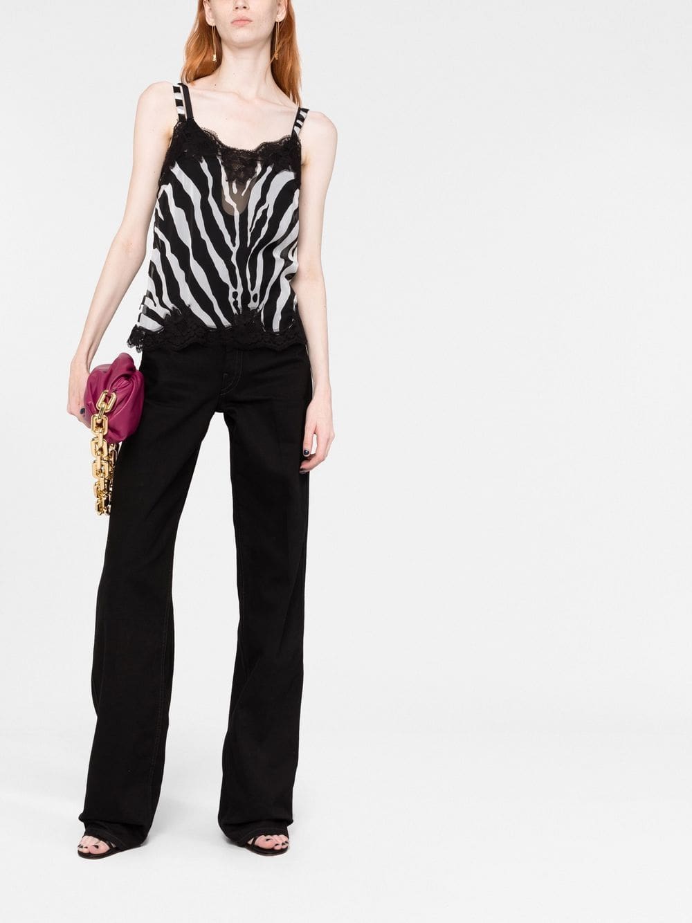 Dolce & Gabbana zebra-print chiffon camisole top - Image 2
