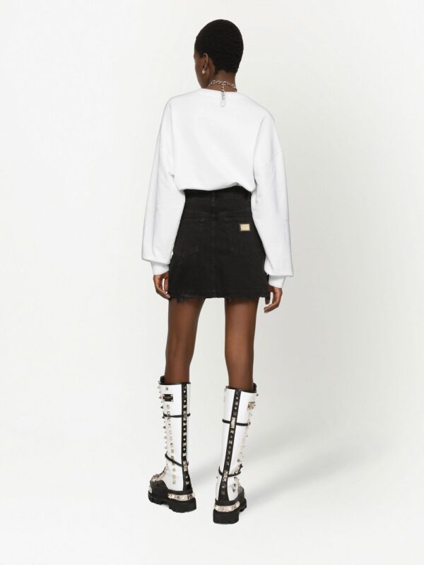 Dolce & Gabbana  studded denim miniskirt - Image 4