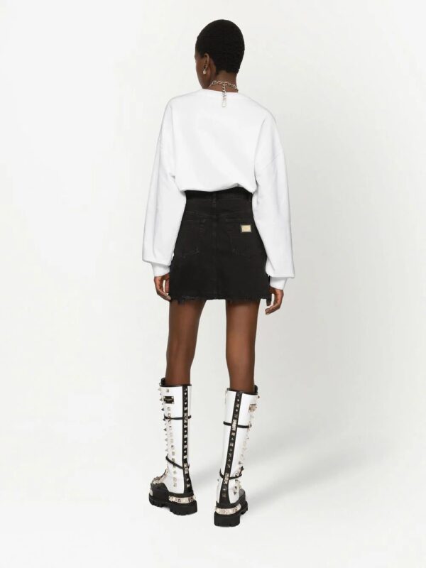 Dolce & Gabbana  stud-embellished denim mini skirt - Image 4