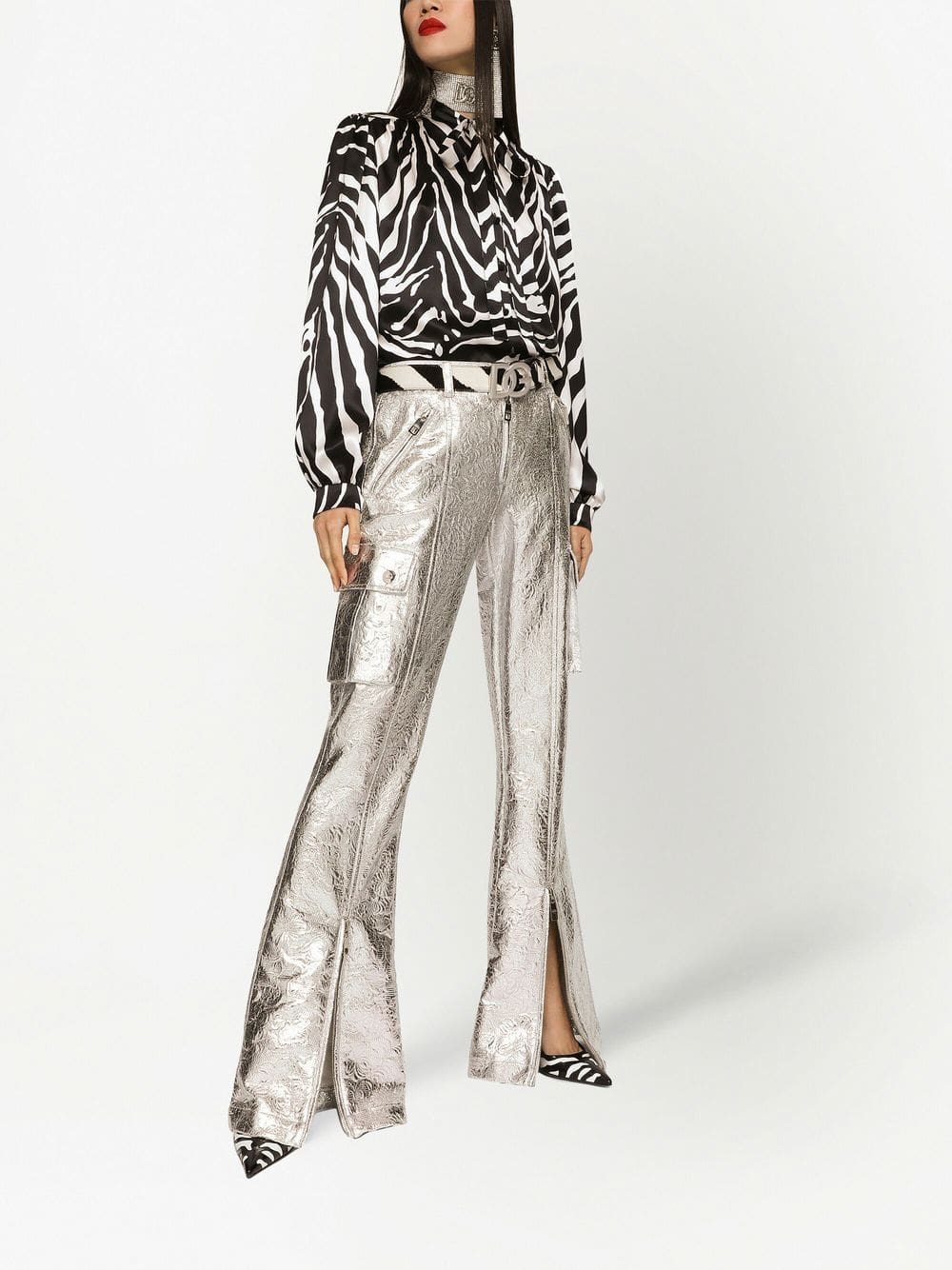 Dolce & Gabbana zebra-print satin shirt - Image 3