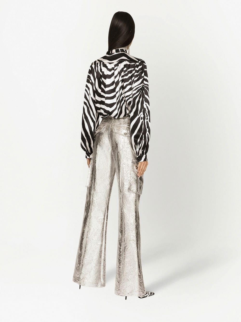 Dolce & Gabbana zebra-print satin shirt - Image 4