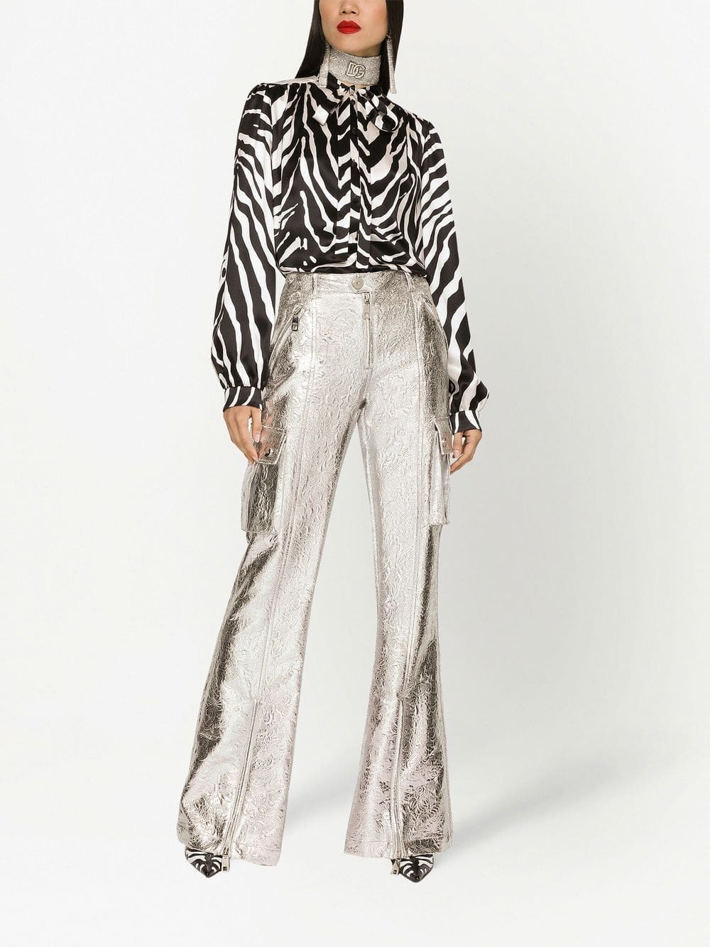 Dolce & Gabbana zebra-print satin shirt - Image 2