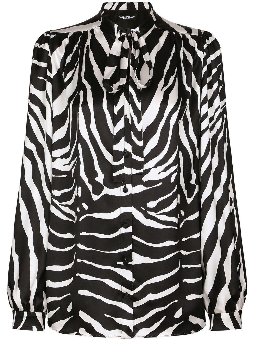 Dolce & Gabbana zebra-print satin shirt