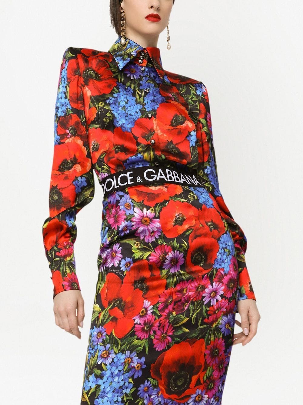 Dolce & Gabbana floral-print satin shirt - Image 5