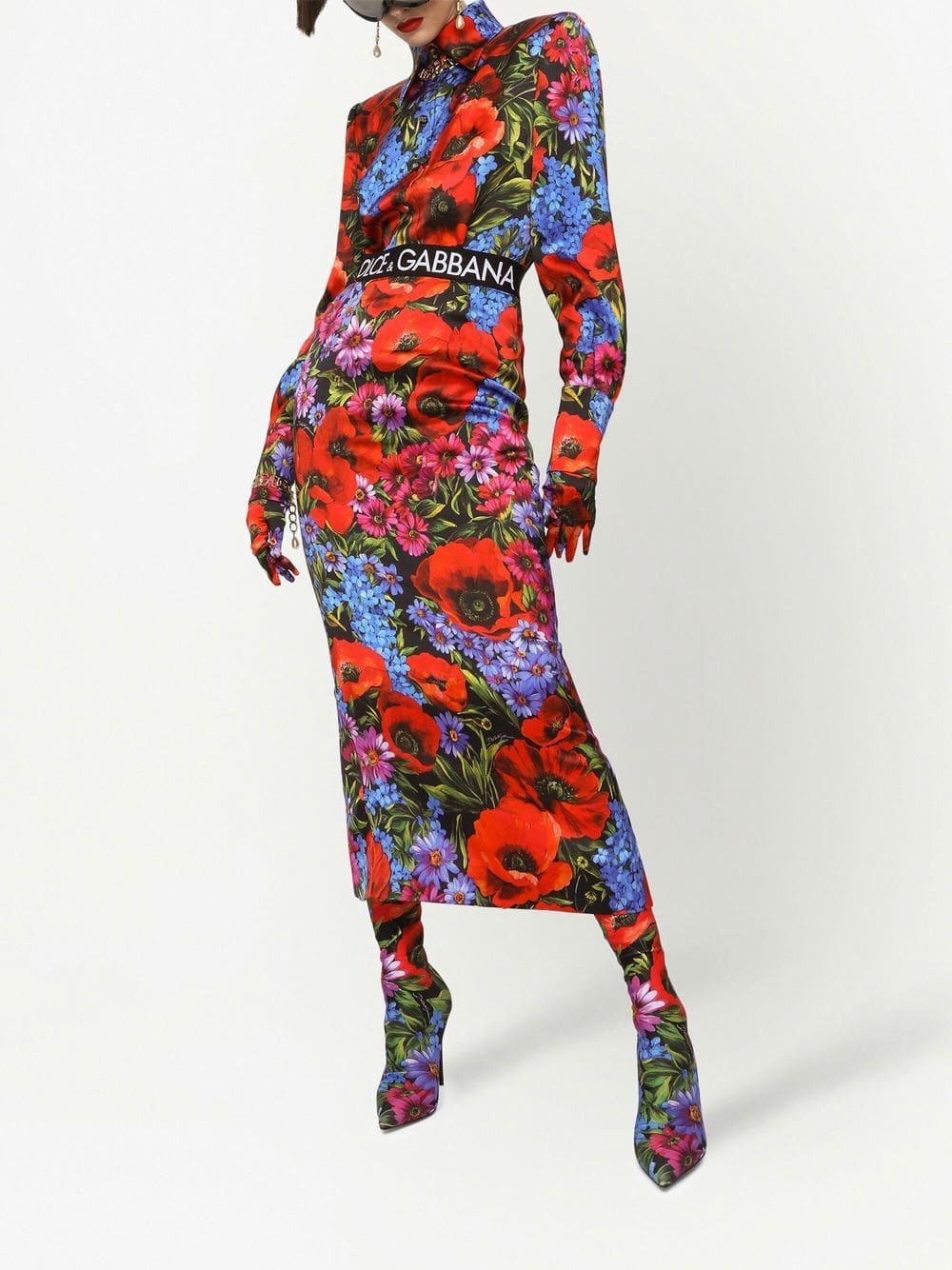 Dolce & Gabbana floral-print satin shirt - Image 2