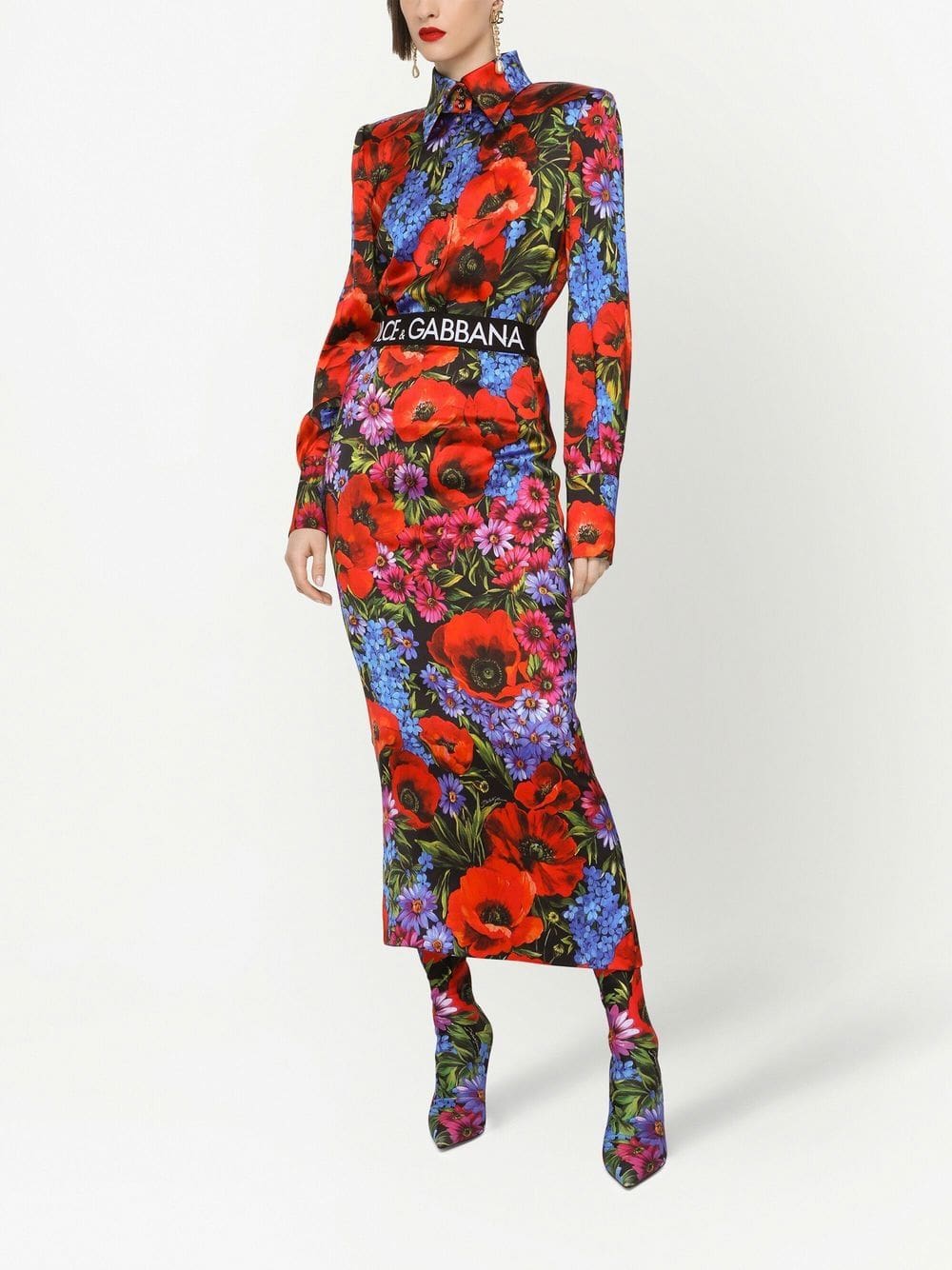 Dolce & Gabbana floral-print satin shirt - Image 3