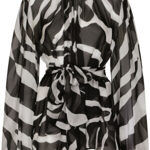 Dolce & Gabbana zebra-print chiffon blouse
