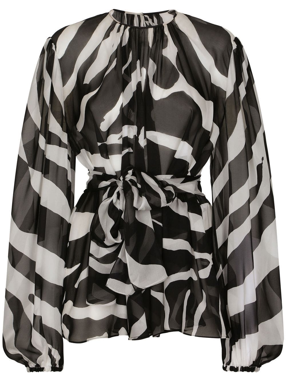 Dolce & Gabbana zebra-print chiffon blouse