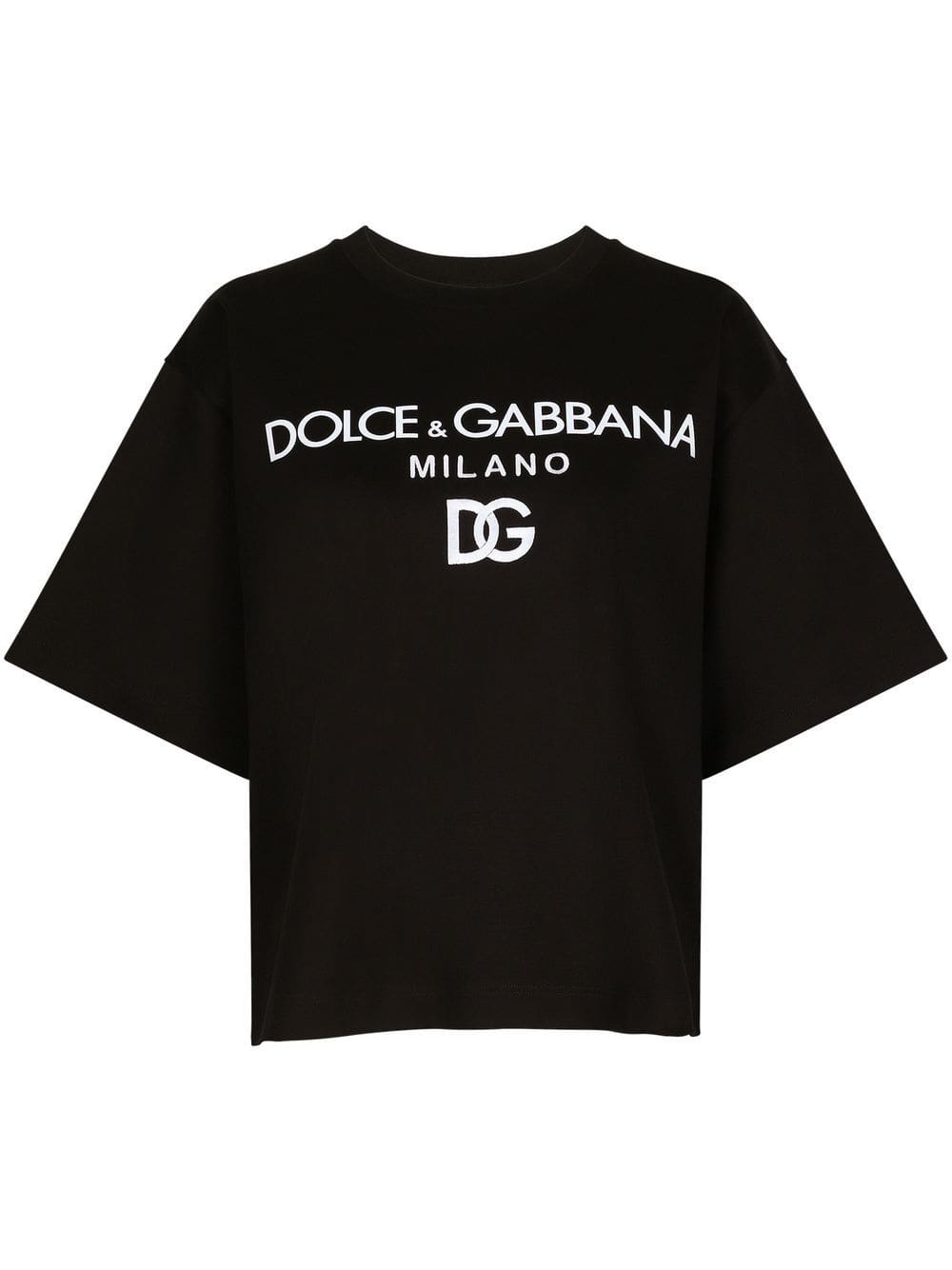Dolce & Gabbana flocked-logo cotton T-shirt
