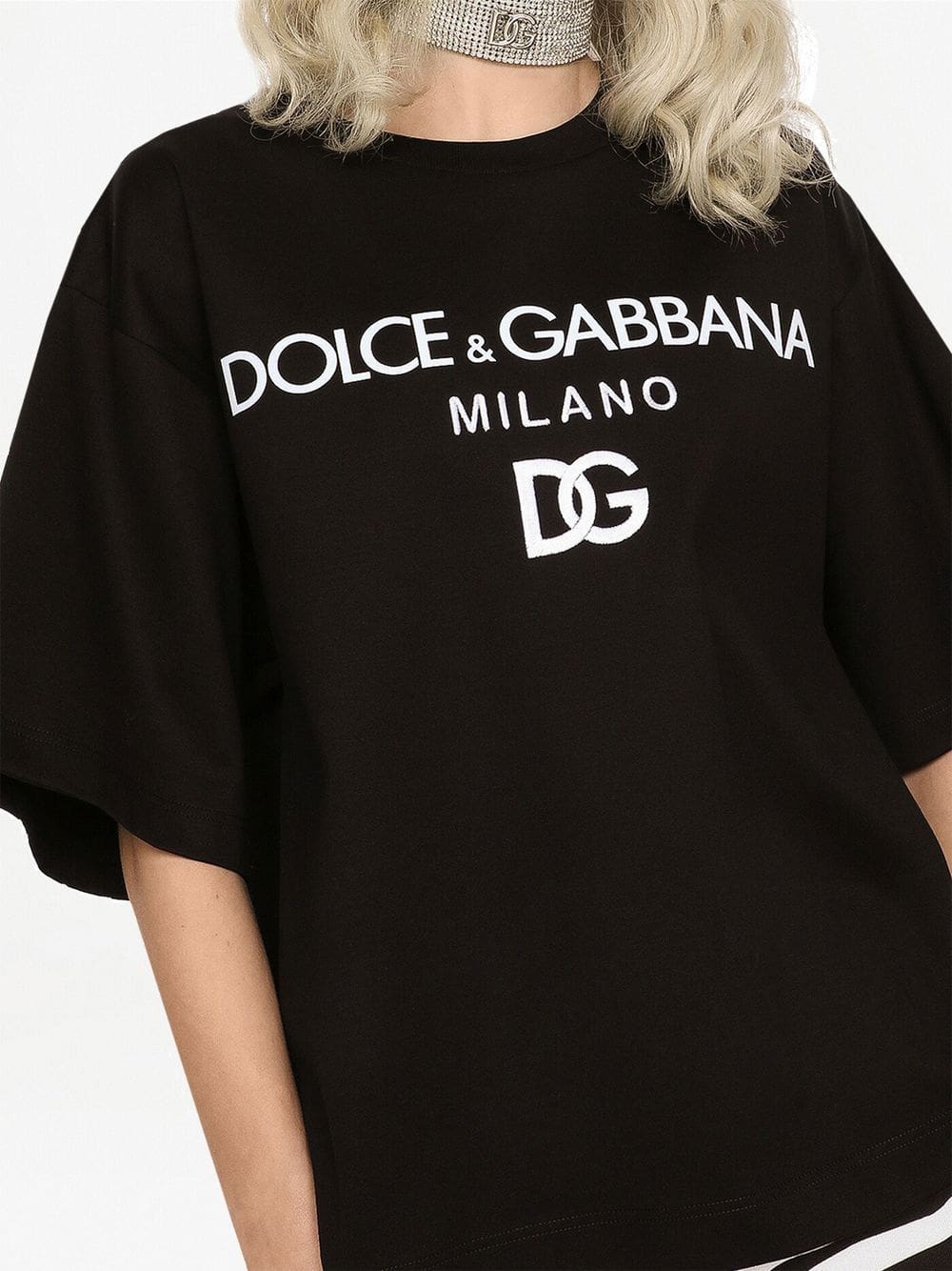 Dolce & Gabbana flocked-logo cotton T-shirt - Image 5