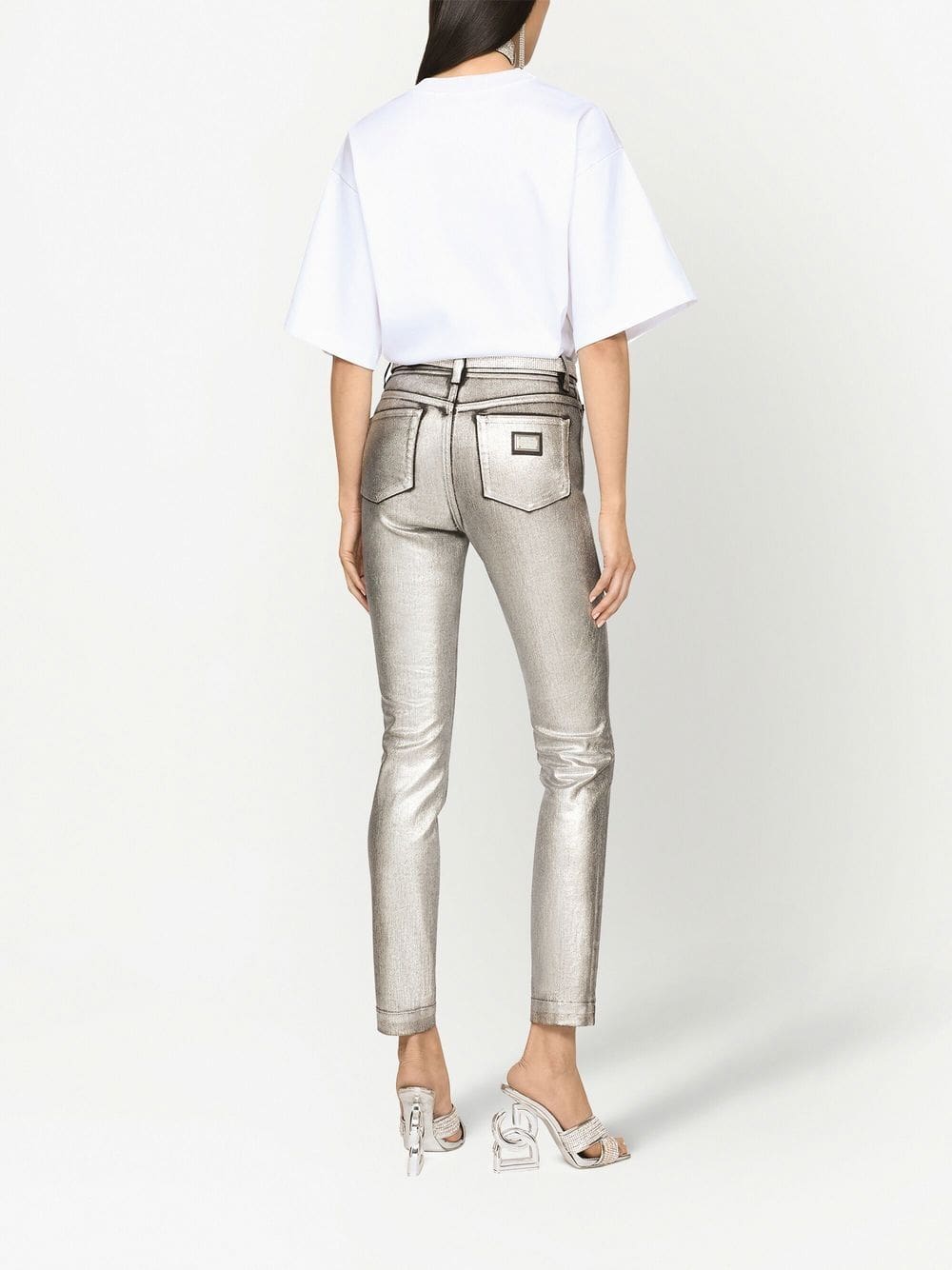 Dolce & Gabbana flocked-logo cotton T-shirt - Image 4